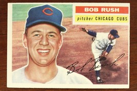 Vintage Baseball Card Topps 1956 #214 Bob Rush Pitcher Chicago Cubs - £9.04 GBP