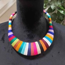 Women&#39;s Handcrafted Vintage Ethnic Masai Rigid Choker Necklace - £31.97 GBP
