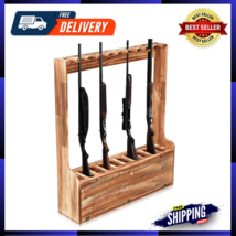 Gun Rack Ten Gun Wooden Standing Floor Gun Display Rack Gun Display Rack... - $101.24