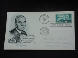 1961 George Norris Nebraska First Day Issue Envelope Stamp Politician - £1.99 GBP