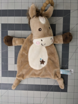 Douglas Baby Brown Horse Lovey Teether Ring Security Blanket Stuffed Animal Toy - $14.95