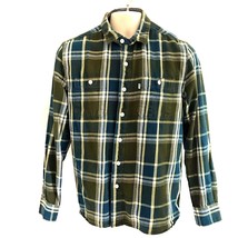 Levis Mens Vintage Plaid Flannel Button Front Shirt Medium Pockets Flip Cuffs - £11.67 GBP