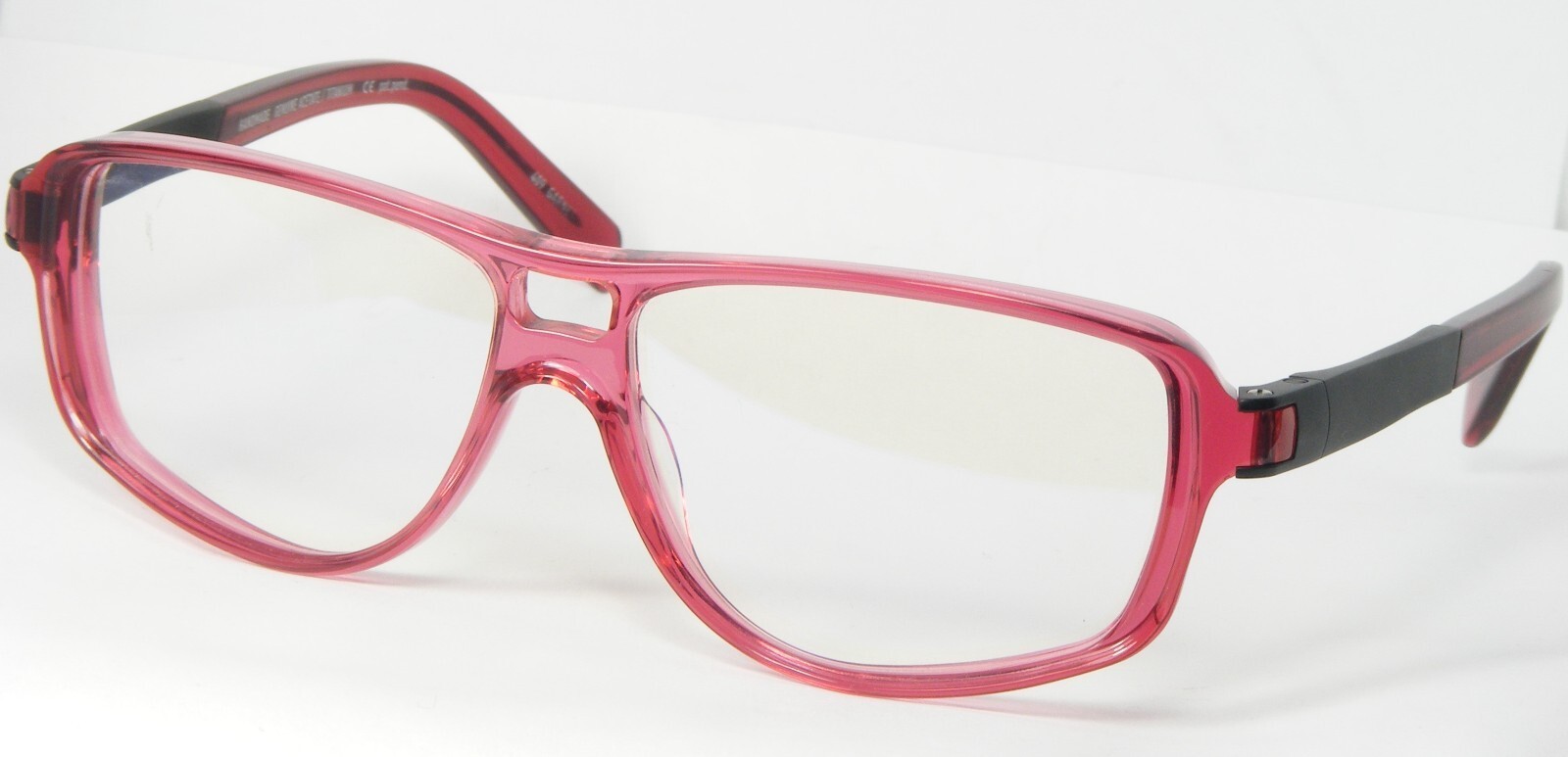 TRANSISTOR VOLT 7032 409 TRANSPARENT GARNET EYEGLASSES GLASSES FRAME 56-... - $67.42