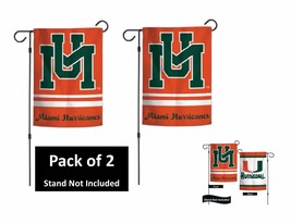 Two Pack for $29 - Buy a 2 Pack and Save 20% - 2 Double Sided Miami Hurricanes 1 - $29.00