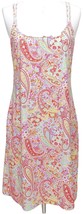 LEGGIADRO Spaghetti Strap Dress Halter WHIMSICAL PAISLEY Floral Jewels M... - £75.93 GBP