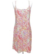 LEGGIADRO Spaghetti Strap Dress Halter WHIMSICAL PAISLEY Floral Jewels M... - £75.66 GBP