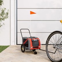 Pet Bike Trailer Orange and Black Oxford Fabric, Iron, PVC Small - $201.03 CAD