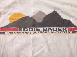 Eddie Bauer Original Outdoor Outfitter Mountains White 100% Cotton T-Shi... - $24.99