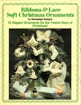 Plaid Ribbons and Lace Soft Christmas Ornaments Full Size UNCUT Sewing Pattern - $8.03