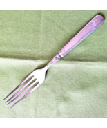1847 Roger Bros Silverplate Plain Handle Dinner Fork 7 1/2&quot; Unknown Pattern - £4.66 GBP