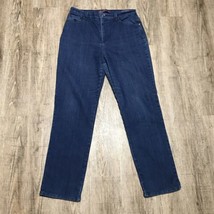Gloria Vanderbilt Straight Leg Blue Denim Jeans ~ Sz 10 ~ High Rise ~ 31... - $17.09