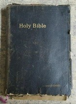 Vintage Leather Bound Holy Bible ,Old And New Testament Self Pronouncing Edition - £17.29 GBP
