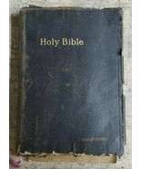 VINTAGE LEATHER BOUND HOLY BIBLE ,OLD AND NEW TESTAMENT SELF PRONOUNCING... - £17.01 GBP