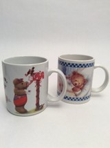 Teddy Bear Ceramic Coffee Mugs Cups Lot Of 2 - £6.82 GBP