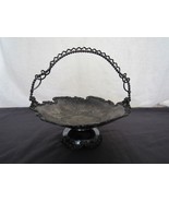 Antique Ornate Silver Plated Handled Serving Pedestal Bowl 10&quot; Monogrammed - €96,35 EUR