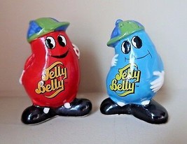 RARE Jelly Belly Salt Pepper Shakers Ceramic Figure Figurine bean candy ... - £59.33 GBP
