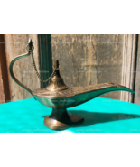 Aladin Genie Oil Lamp Vintage Aladdin Chirag Incense Burner Vintage Gift - £23.76 GBP