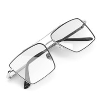 Rectangular Aviator Sunglasses Premium Glass Lens Flat Metal Sun Glasses... - £5.75 GBP