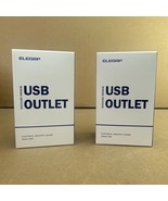 Lot of 2 - ELEGRP 30W 6.0 Amp 3-Port USB Wall Outlet, 15 Amp with USB Ty... - $40.83 CAD