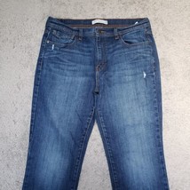 Levi&#39;s 505 Jeans Straight Leg Women&#39;s Size 12M Mid Rise Blue Distressed ... - £14.24 GBP