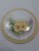 Unbranded Yellow Flowers Collectors Plate Flat 6.5&quot; - $9.24