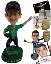 Personalized Bobblehead Yung baseball player having a great tim at the game - Sp - £72.11 GBP