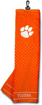 Clemson Tigers NCAA Embroidered Logo Towel Golf Club Cleaning Cloth 16 x 25&quot; - £15.56 GBP