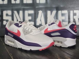 Nike Air Max 90 III White/Purple/Red Running Shoes CW1360-100 Women 6 - £80.53 GBP