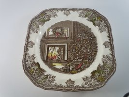 Johnson Brothers The Friendly Village The Christmas Square Salad Plate 7 5/8&quot; - £34.57 GBP