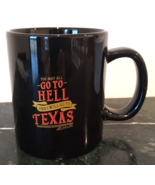 Alamo Black Coffee Mug Davy Crockett Quote You May All Go To Hell Texas ... - £15.48 GBP