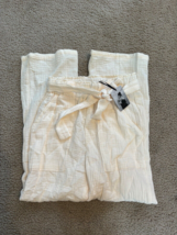 Sincerely Jules Belted Sheer Light Cotton Pants Size S Gauze Paperbag NWT - £14.78 GBP