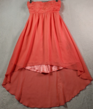 2b bebe Sheath Dress Womens Size XS Coral 100% Polyester Lined Off the Shoulder - £15.73 GBP