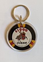 Excalibur Hotel Casino Las Vegas $1000 Chip Souvenir Keychain - £11.76 GBP