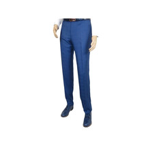 Men Suit By Renoir Window pane English Plaid Slim Fit Side Vents Fit 291-20 Blue image 10