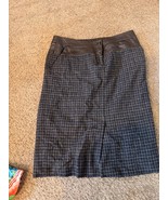 Gentil Faconnable Bleu Français Marron à Carreaux Tartan Laine &amp; Jupe Cu... - $64.95 CAD