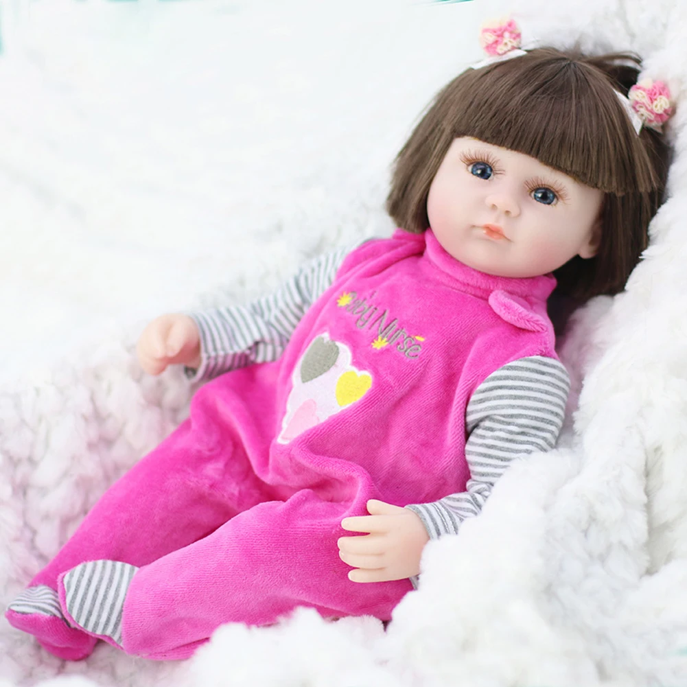 Play 42CM Baby Reborn Doll Play For Girls Sleeping Accompany Doll Realistic Life - £28.71 GBP