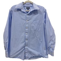 CLUB ROOM Performance Men’s Long Sleeve Cotton Dress Shirt 16/34-35 Blue Check - £7.60 GBP