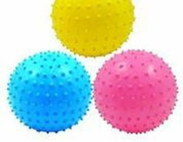 4 Knobby Sports Balls 6 Inch Novelty Kick Bounce Ball Bulk Inflatable Toy New - £3.77 GBP