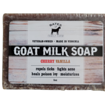 Bates Family Farm Cherry Vanilla Fat and Lye Soap Goat Milk Olive Oil Natural  - £7.78 GBP