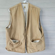 Vintage Carhartt 6SV Sherpa Lined Distress Canvas Faded Vest XL USA Union FLAWS - £30.06 GBP