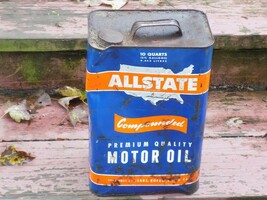 Vintage All State 10 Quart Empty Oil Can - $631.68 MXN