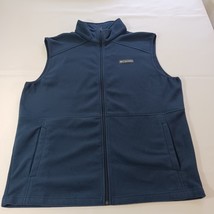 Columbia XM2696 Men&#39;s Blue Full Zip Sleeveless Pockets Vest Size XL - $293.28 MXN