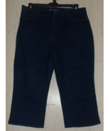 EXCELLENT WOMENS GLORIA VANDERBILT 5 POCKET DARK WASH DENIM CAPRI   SIZE 18 - €28,38 EUR