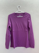 Orvis Womens Shirt Size Large Purple Long Sleeve Round Neck - $18.48