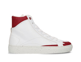 Baskets montantes hautes blanches véganes unisex en Apple Leather Piñate... - $154.10
