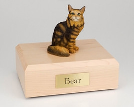 Maine Coon Brown Tabby Cat Figurine Pet Cremation Urn Avail in 3 Colors/ 4 Sizes - £134.31 GBP+
