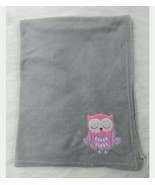 Trend Lab Owl Baby Blanket Gray Pink Purple Girl Fleece Soft Security  B19 - $380.59 MXN