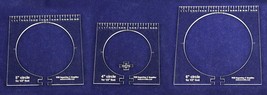 3 Piece Inside Circle Set-B- w/rulers ~1/4&quot; Thick - Long Arm- For 1/2&quot; Foot - $40.99