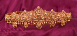 Bollywood Indisch Ad Cz Stil Kamar Bandh Süd Hüftgurt Körper Tempel Schmuck - £186.07 GBP