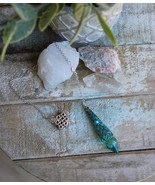 Teal Swarovski Crystal Pendulum with Hand Painted Pendulum End Cap - $39.75 CAD